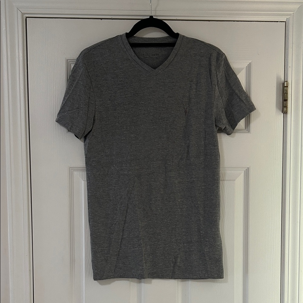 All Saints Charcoal V-Neck Men's Tee